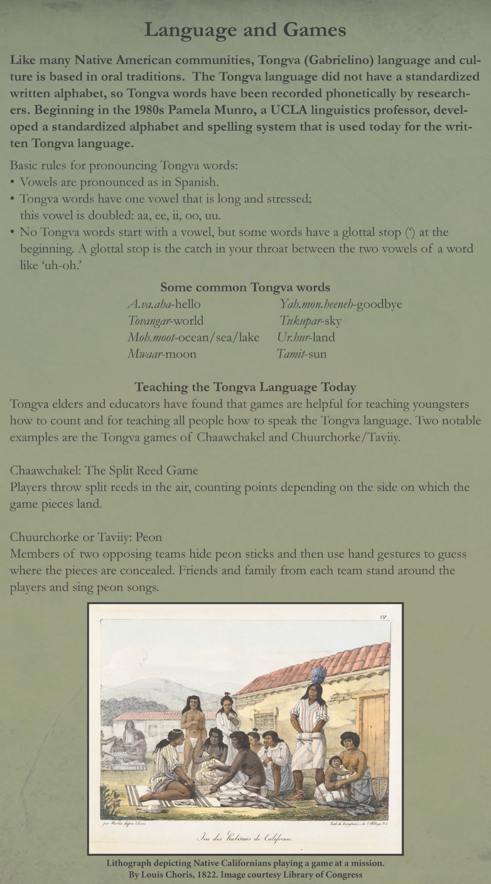 Tevaaxa’nga (Te-vaah-ha-nga) to Today: Stories of the Tongva People ...