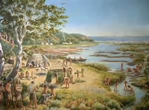 painting of land the tongva people held