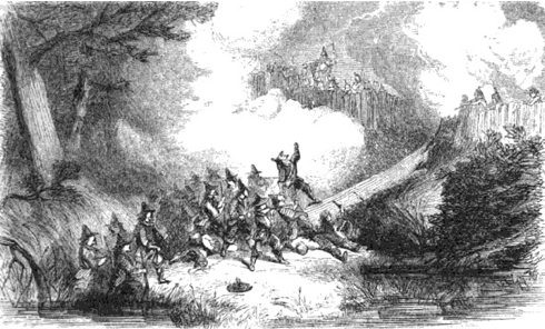 The Great Swamp Battle at King Phillip's fort.