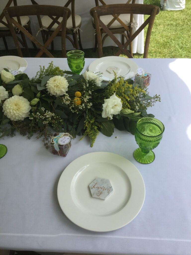 table setting baby shower