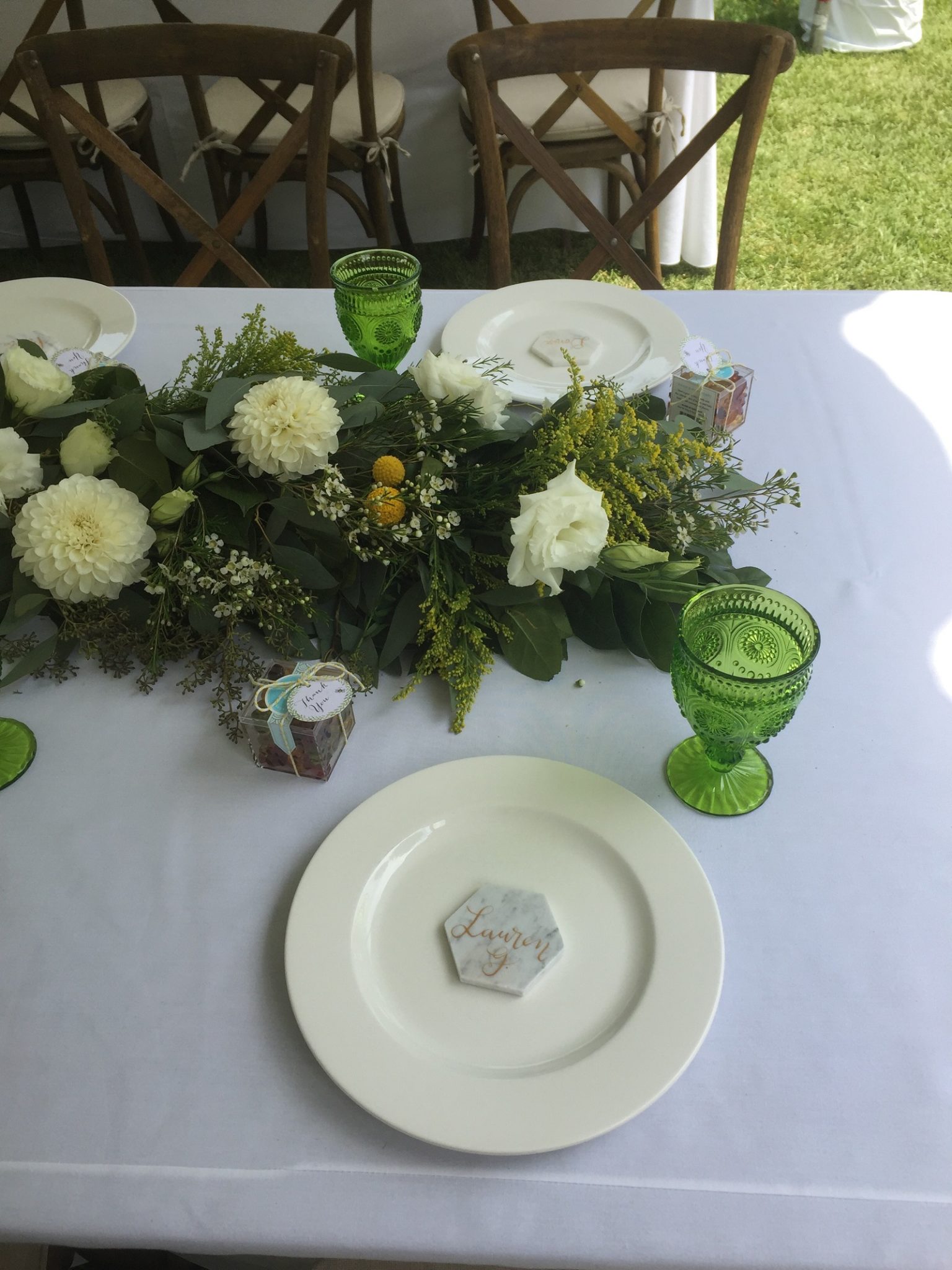 table setting baby shower
