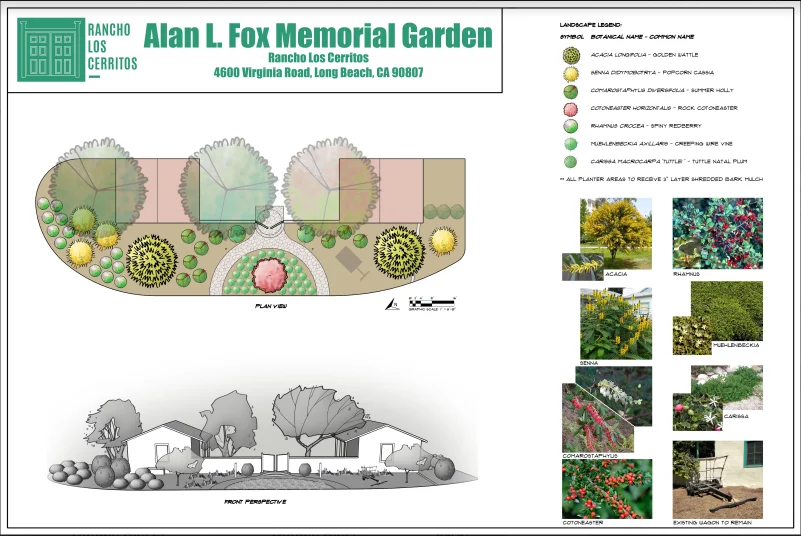 Alan L. Fox Memorial Garden layout.